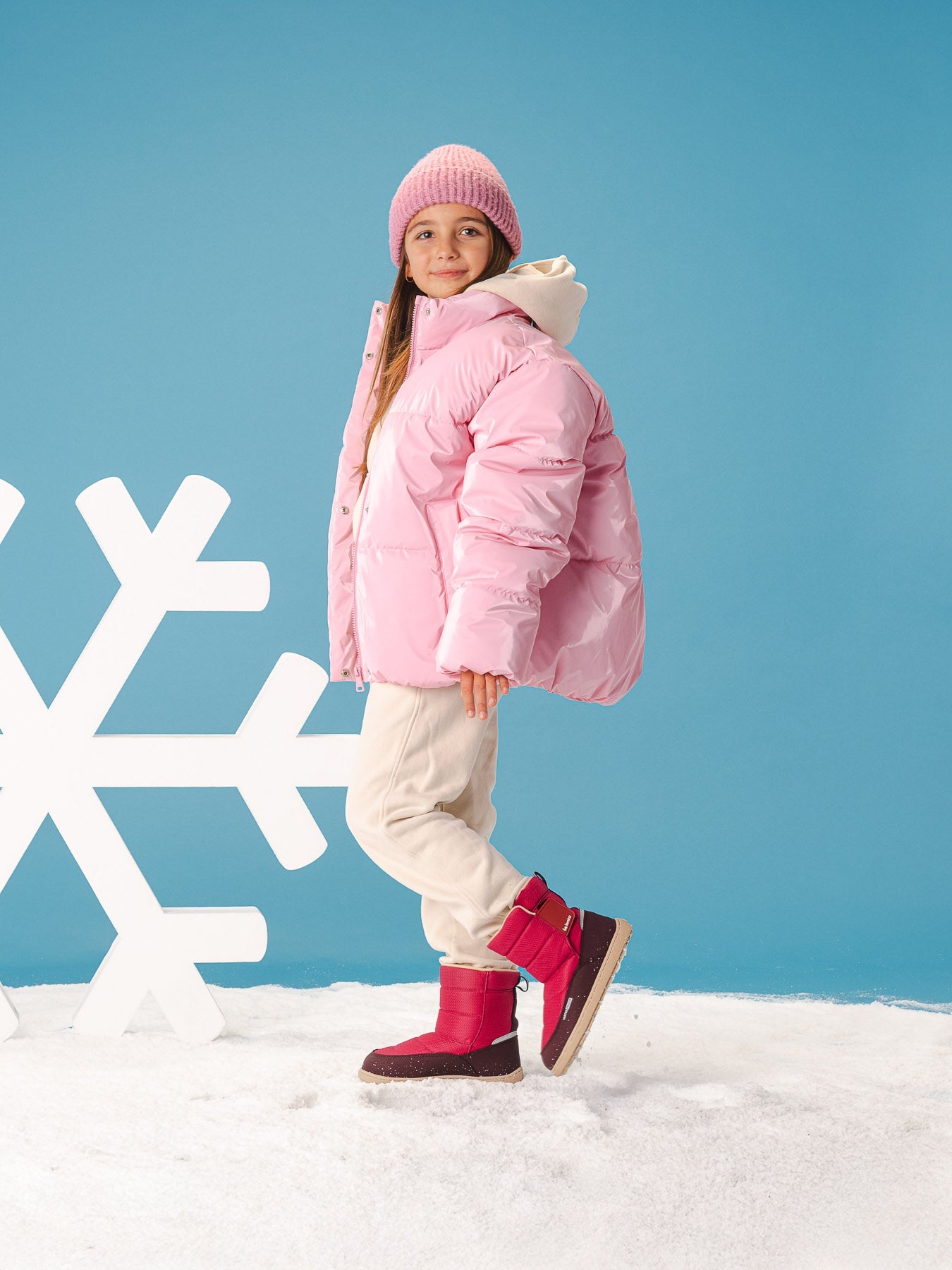 Kid's barefoot snow boots Be Lenka Ailo Kids - Berry - Barefoot Shoe Store