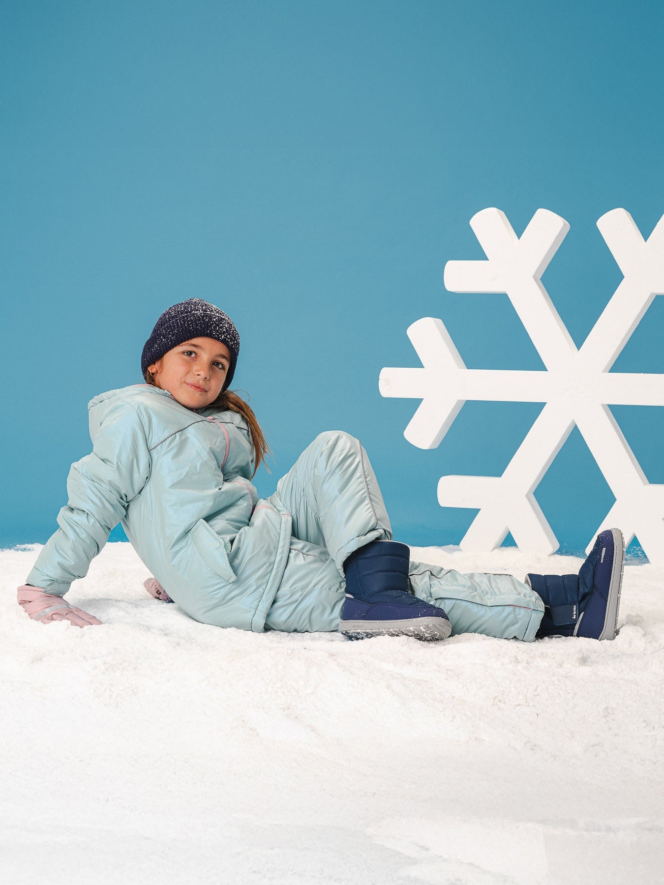Kid's barefoot snow boots Be Lenka Ailo Kids - Dark Blue - Barefoot Shoe Store