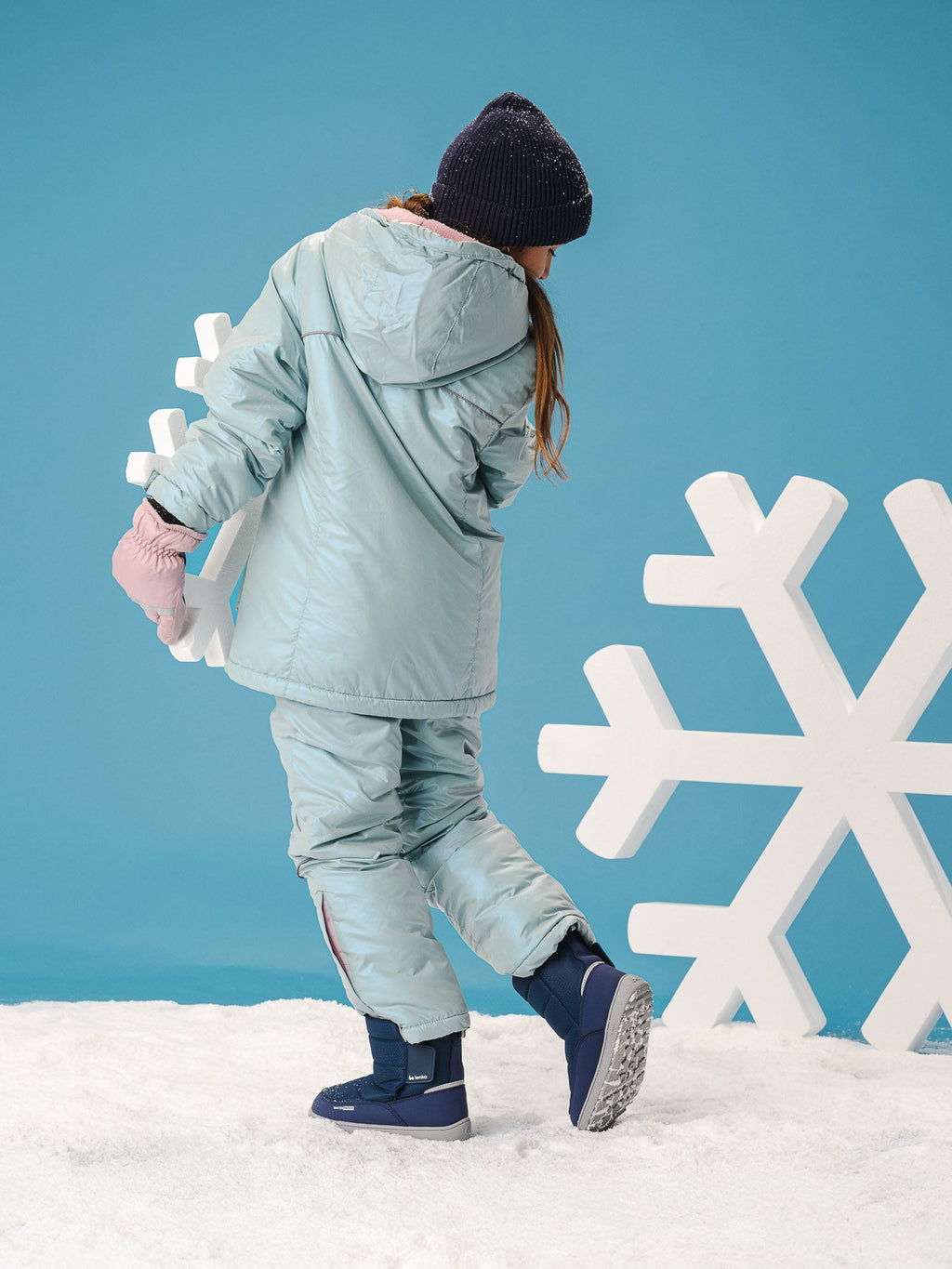 Kid's barefoot snow boots Be Lenka Ailo Kids - Dark Blue - Barefoot Shoe Store