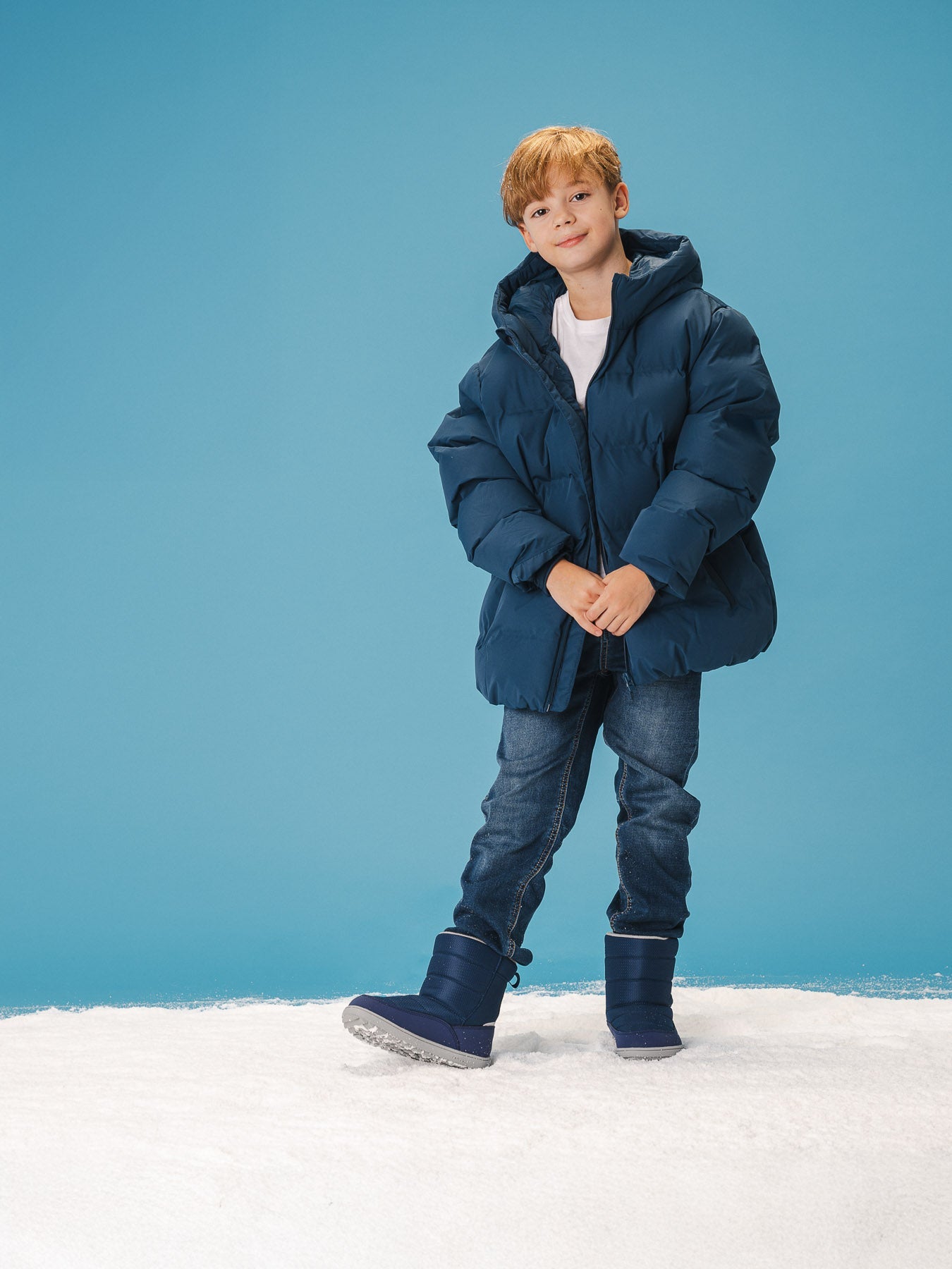 Kid's barefoot snow boots Be Lenka Ailo Kids - Dark Blue - Barefoot Shoe Store