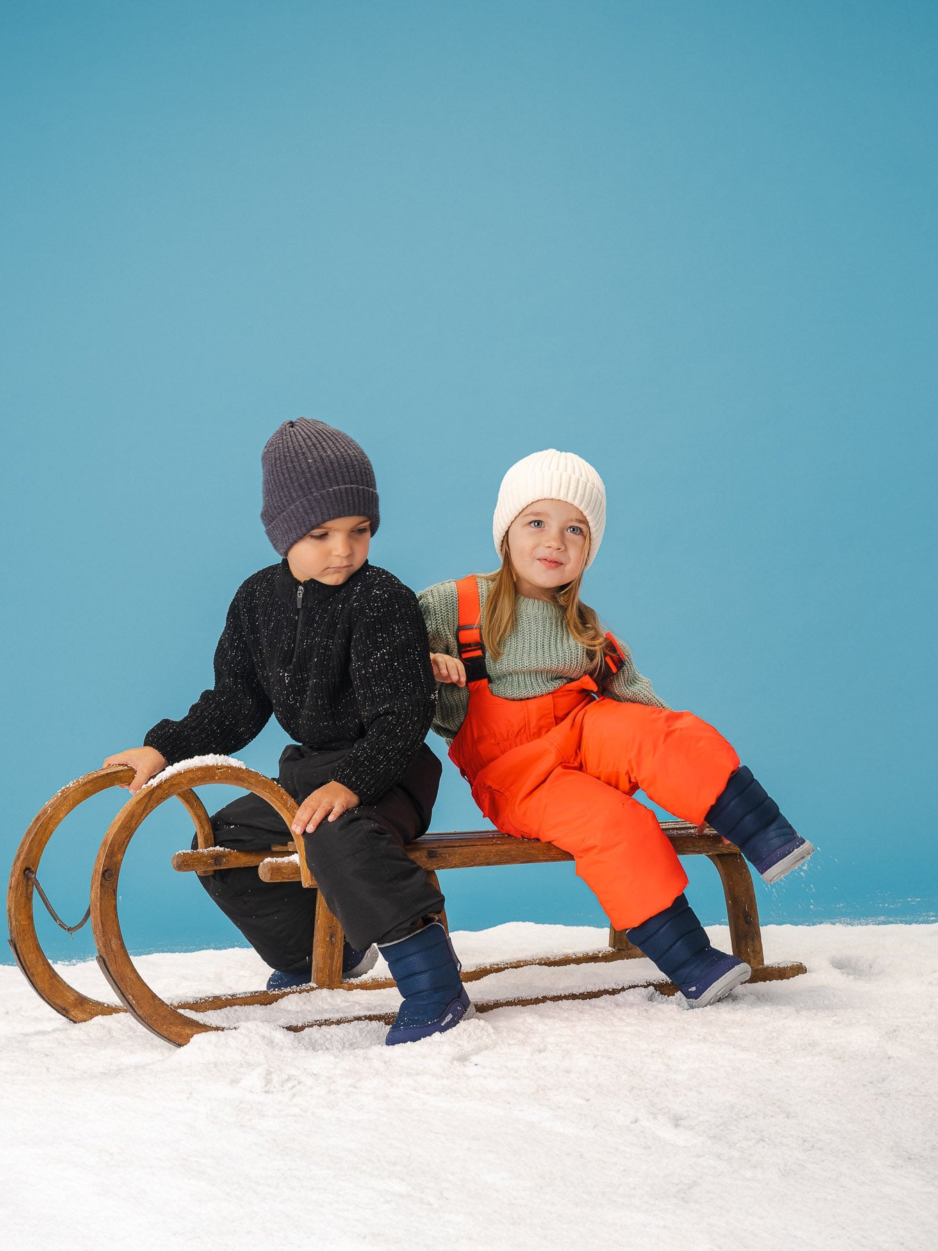 Kid's barefoot snow boots Be Lenka Ailo Preschool - Dark Blue - Barefoot Shoe Store