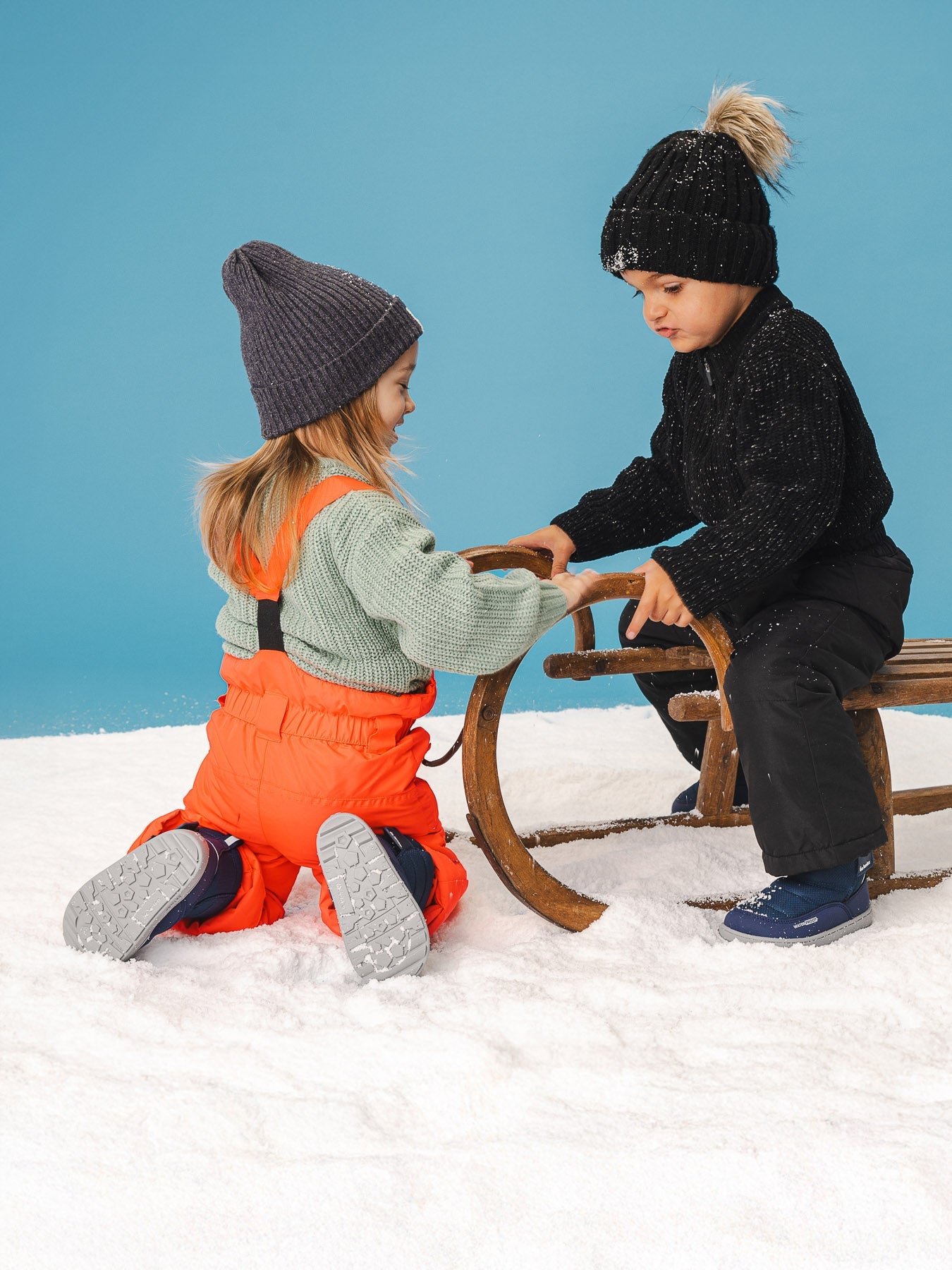 Kid's barefoot snow boots Be Lenka Ailo Preschool - Dark Blue - Barefoot Shoe Store