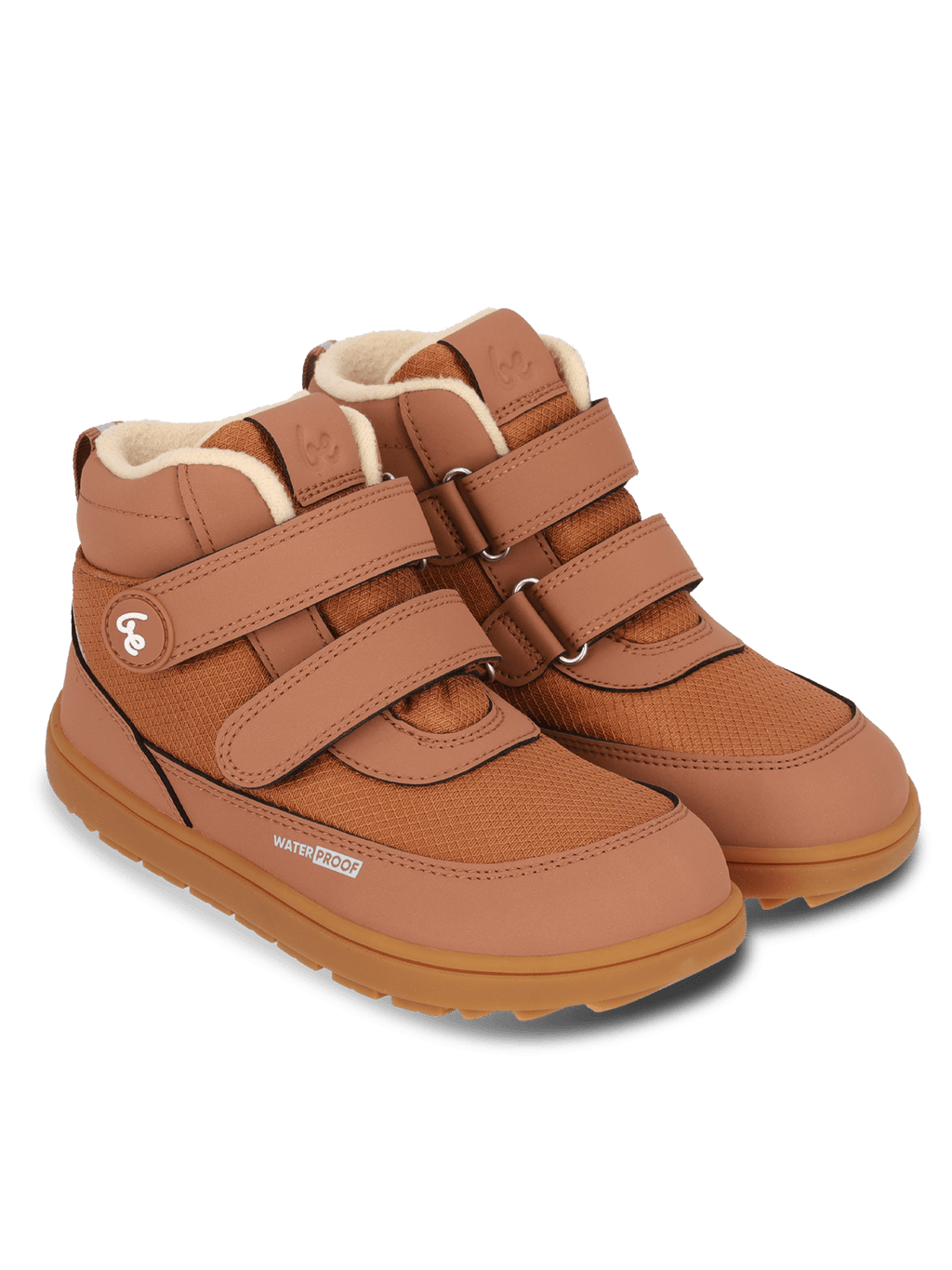Kids winter barefoot boots Be Lenka Zippu Junior - All Brown - Barefoot Shoe Store