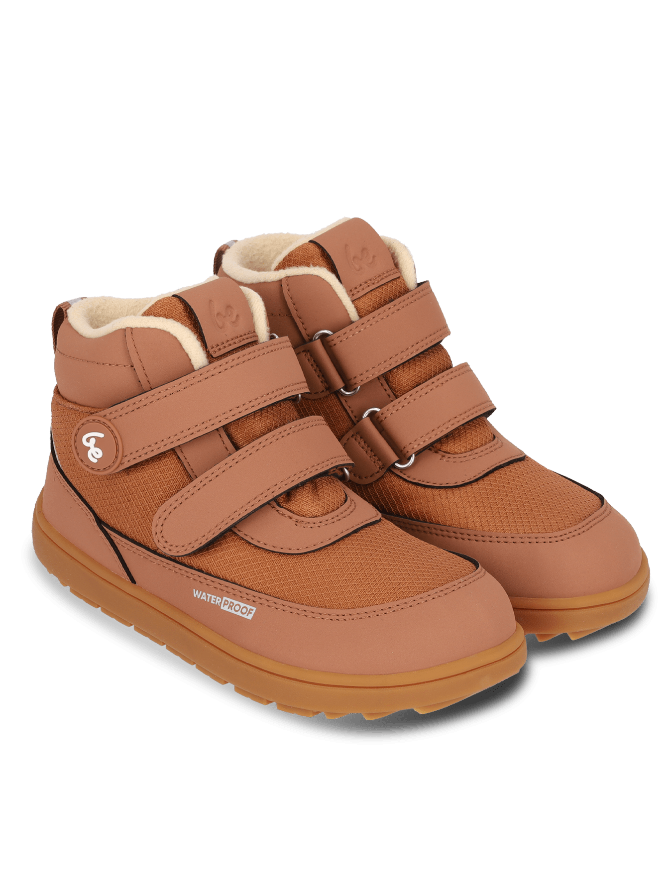 Kids winter barefoot boots Be Lenka Zippu Junior - All Brown - Barefoot Shoe Store