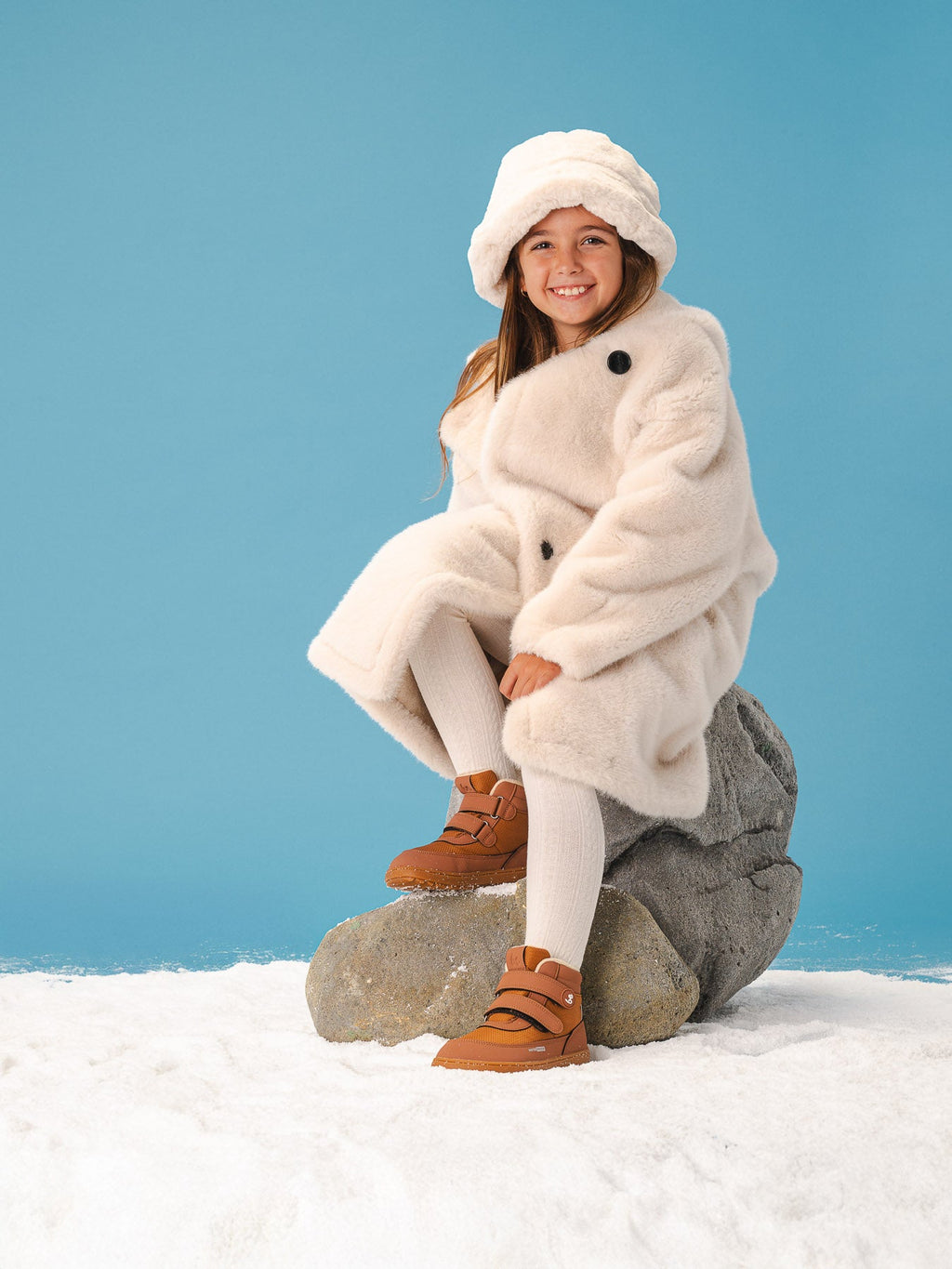Kids winter barefoot boots Be Lenka Zippu Kids - All Brown - Barefoot Shoe Store