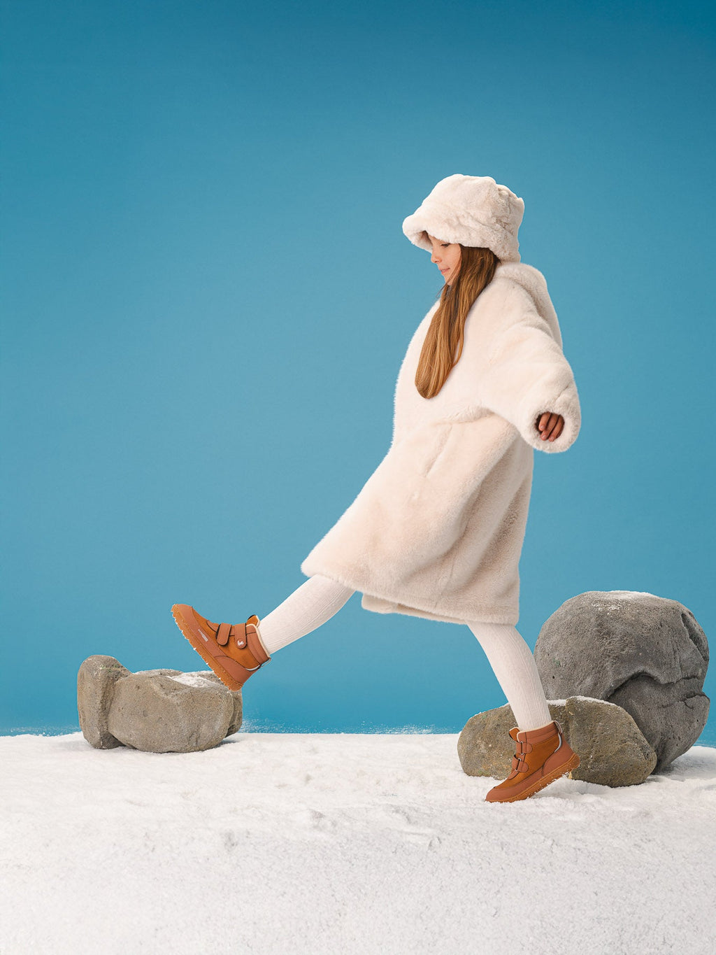 Kids winter barefoot boots Be Lenka Zippu Kids - All Brown - Barefoot Shoe Store