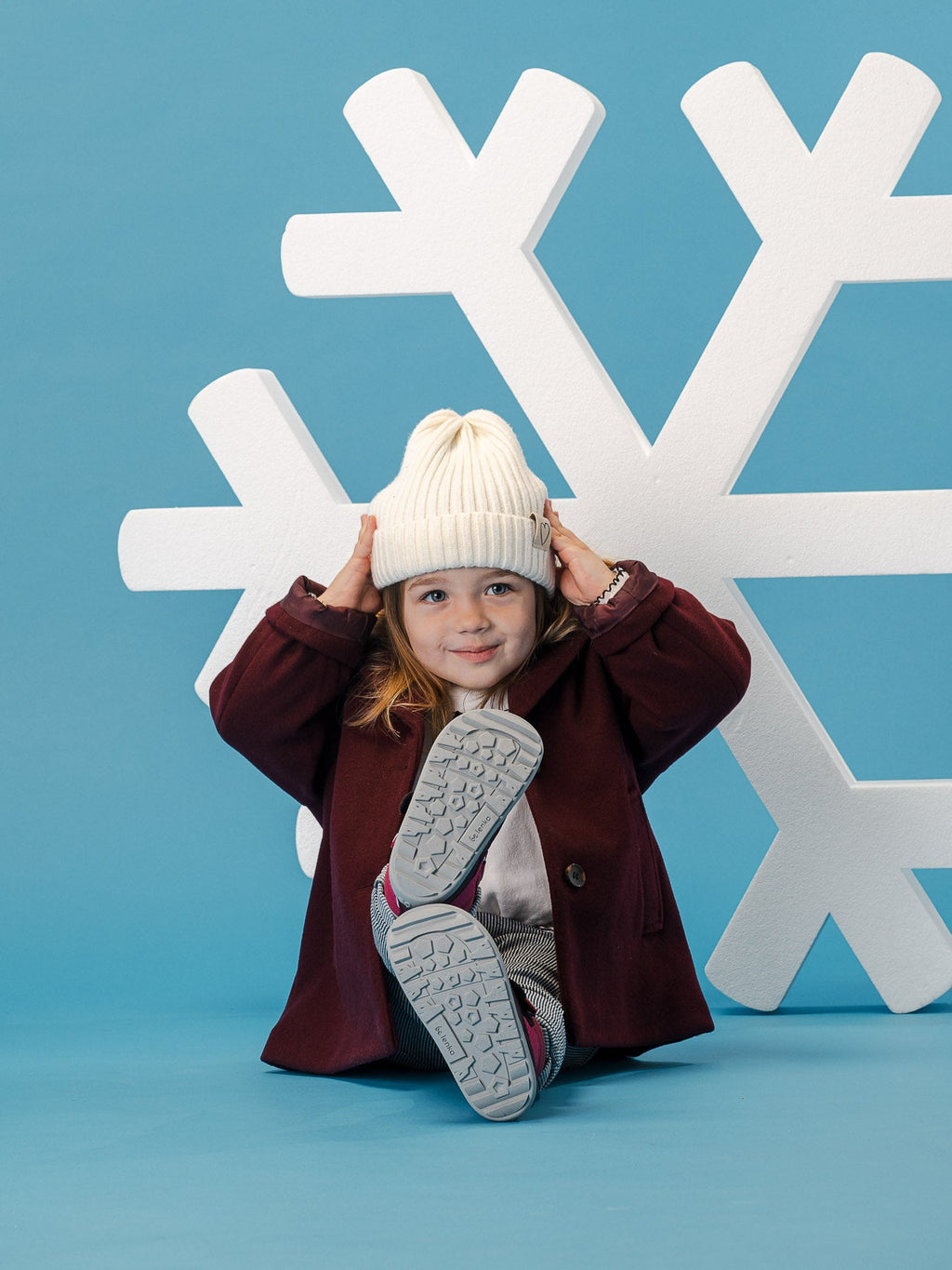 Kids winter barefoot boots Be Lenka Zippu Preschool - Berry & Grey - Barefoot Shoe Store