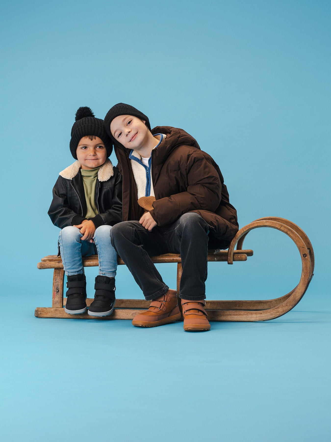 Kids winter barefoot boots Be Lenka Zippu Preschool - Black & Grey - Barefoot Shoe Store