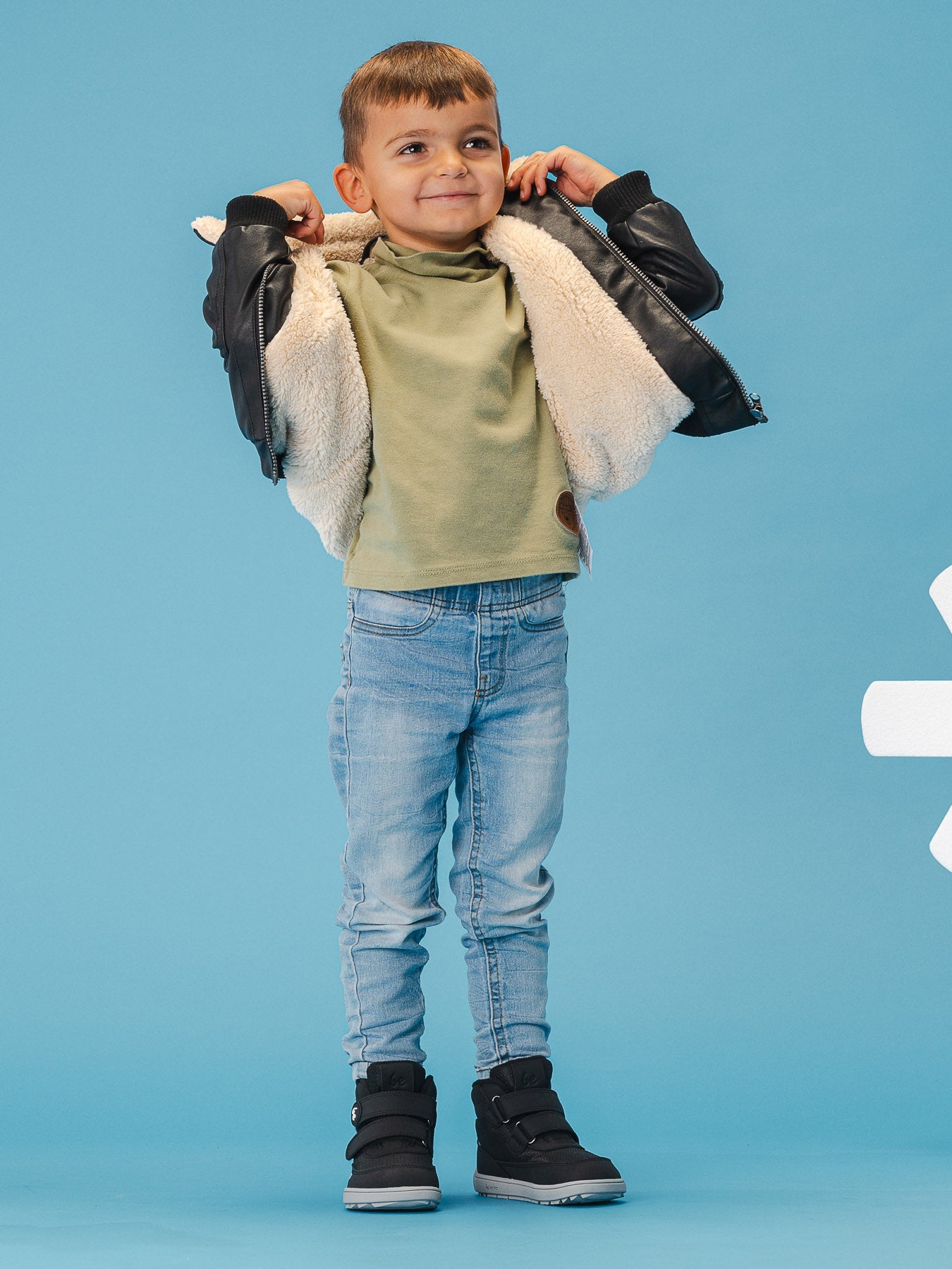 Kids winter barefoot boots Be Lenka Zippu Preschool - Black & Grey - Barefoot Shoe Store