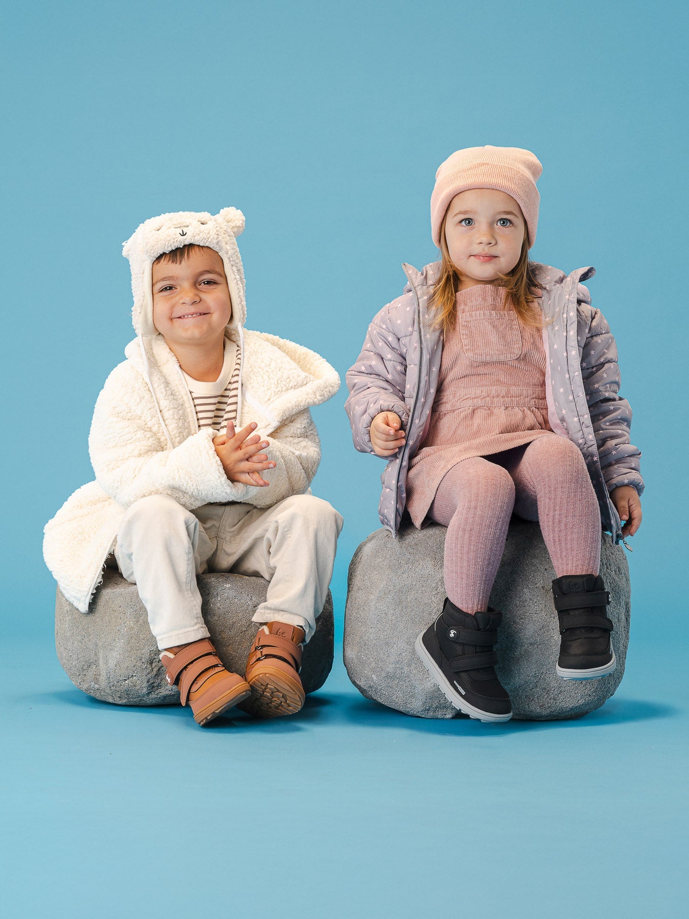 Kids winter barefoot boots Be Lenka Zippu Preschool - Black & Grey - Barefoot Shoe Store