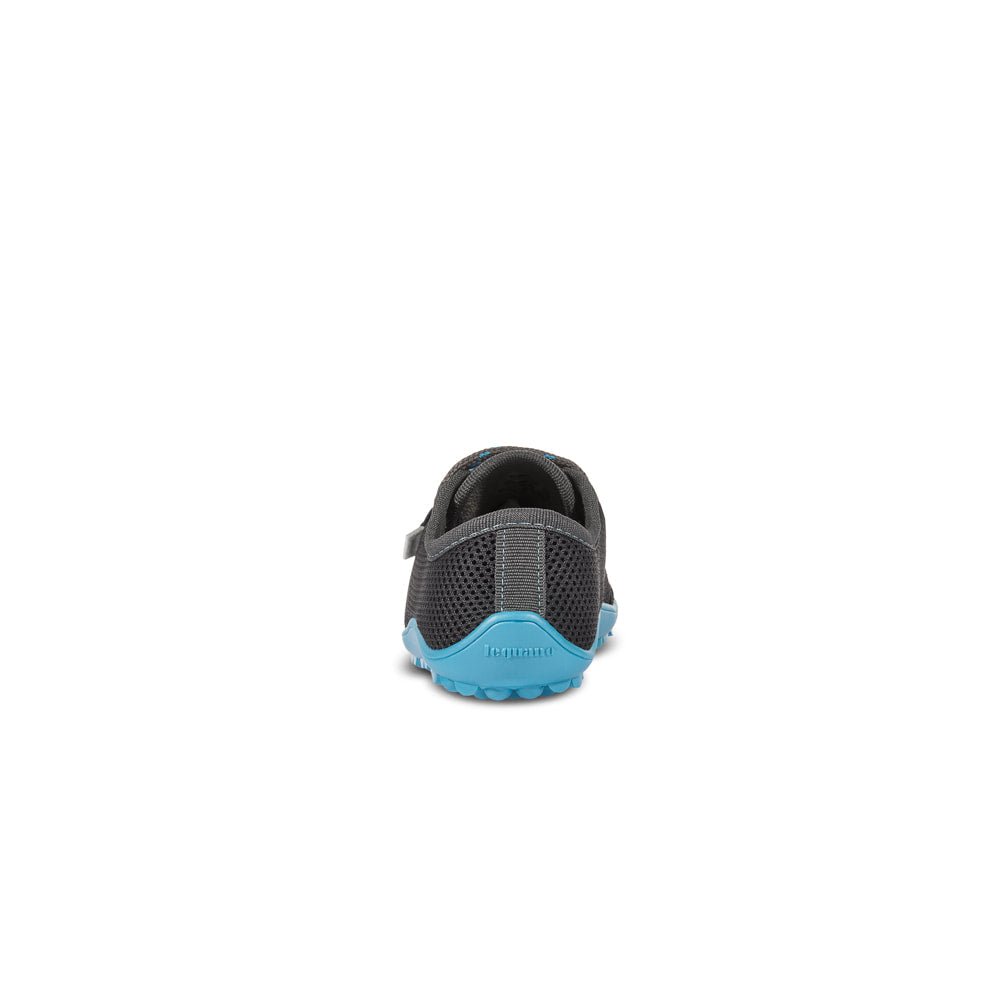 LEGUANITO ACTIVE - Anthracite, blue sole - Barefoot Shoe Store