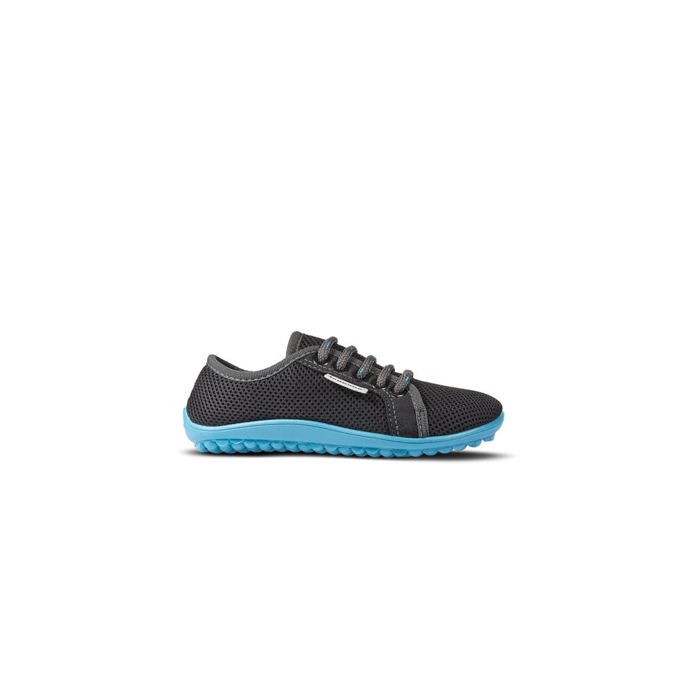 LEGUANITO ACTIVE - Anthracite, blue sole - Barefoot Shoe Store