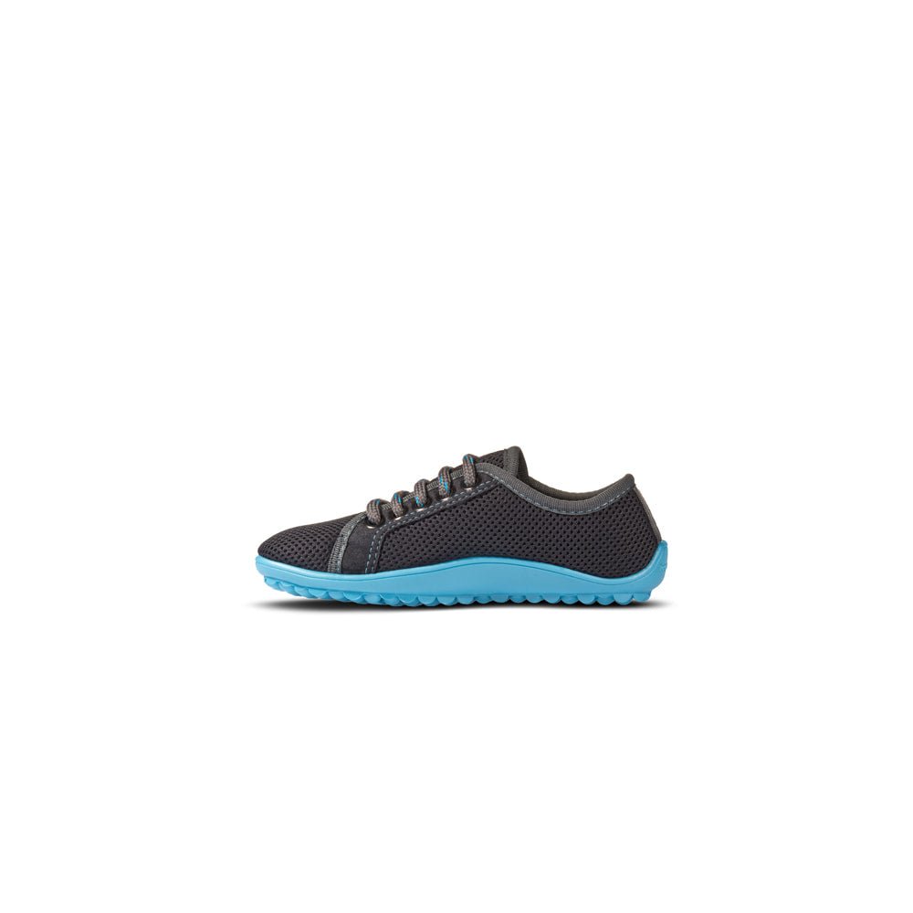 LEGUANITO ACTIVE - Anthracite, blue sole - Barefoot Shoe Store