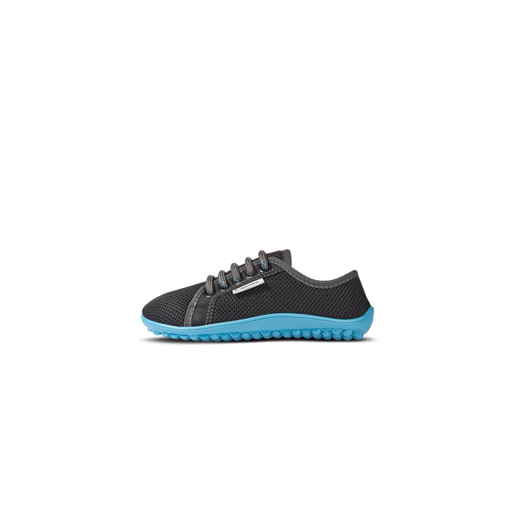 LEGUANITO ACTIVE - Anthracite, blue sole - Barefoot Shoe Store