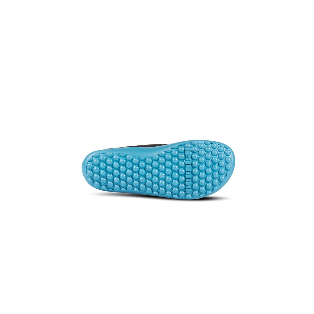 LEGUANITO ACTIVE - Anthracite, blue sole - Barefoot Shoe Store