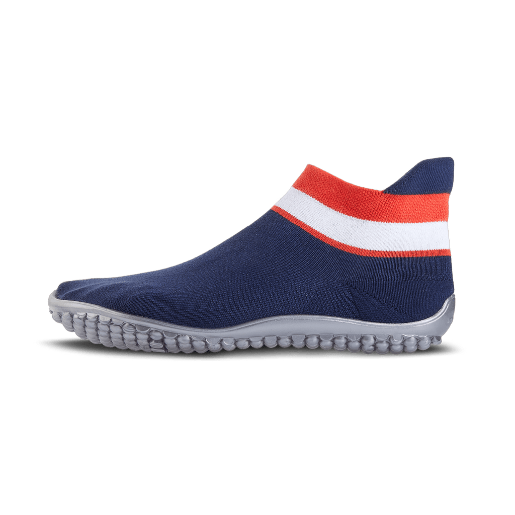 leguano sneaker - blue, red and white - Barefoot Shoe Store