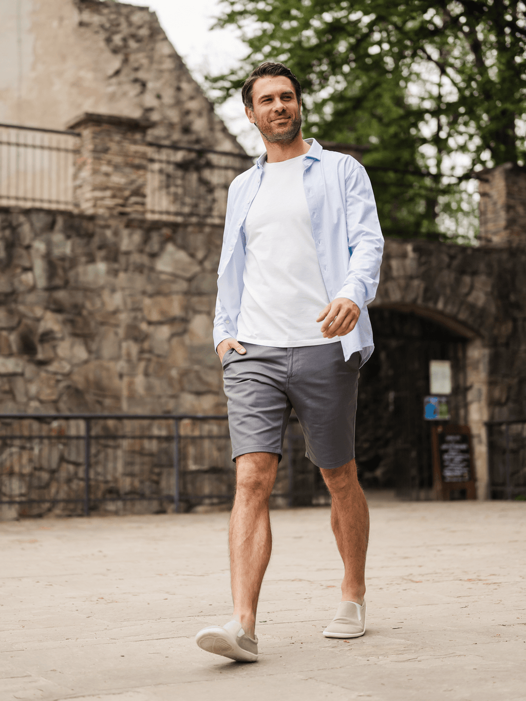 Men’s Shirt Regular Be Lenka Essentials - Blue and White - Barefoot Shoe Store