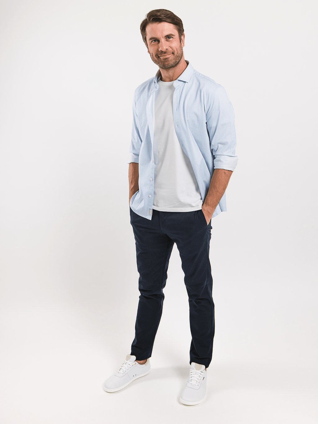 Men’s Shirt Regular Be Lenka Essentials - Blue and White - Barefoot Shoe Store