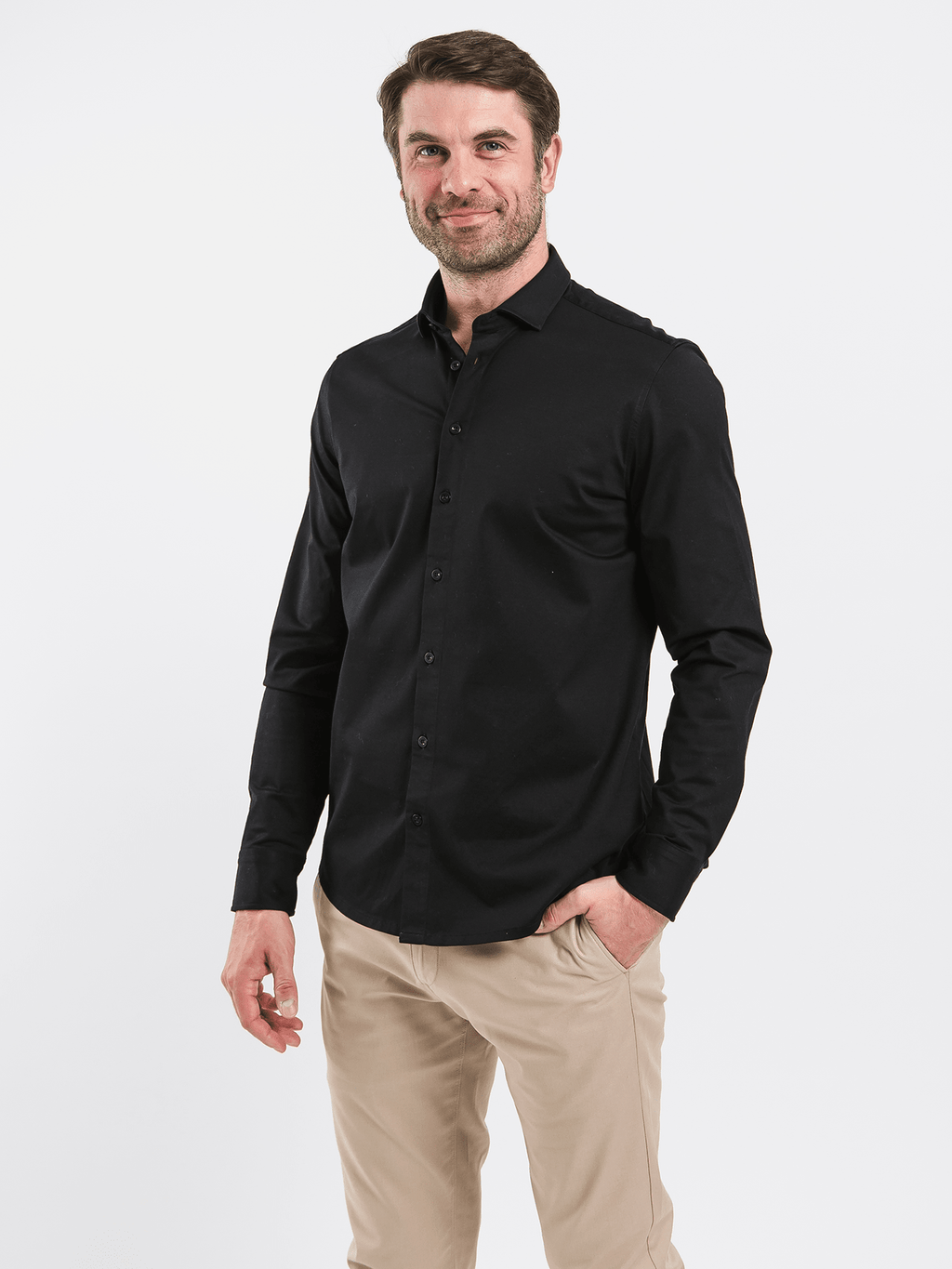 Men’s Shirt Regular Be Lenka Essentials - Jet Black - Barefoot Shoe Store