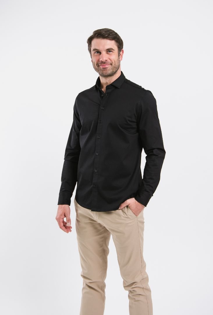 Men’s Shirt Regular Be Lenka Essentials - Jet Black - Barefoot Shoe Store