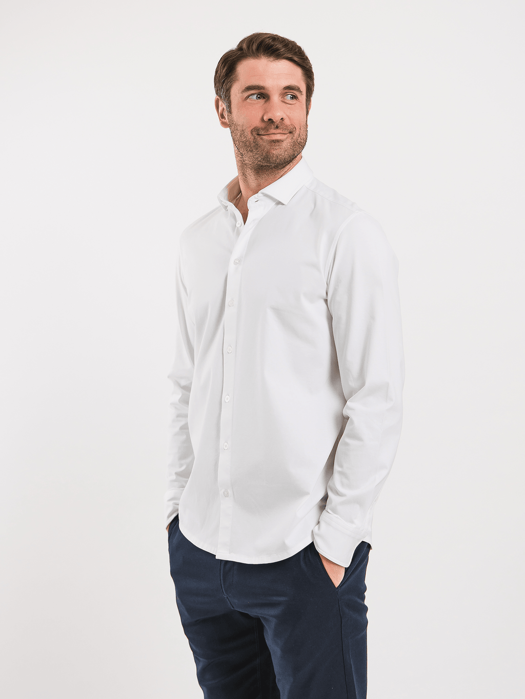 Men’s Shirt Regular Be Lenka Essentials - White - Barefoot Shoe Store