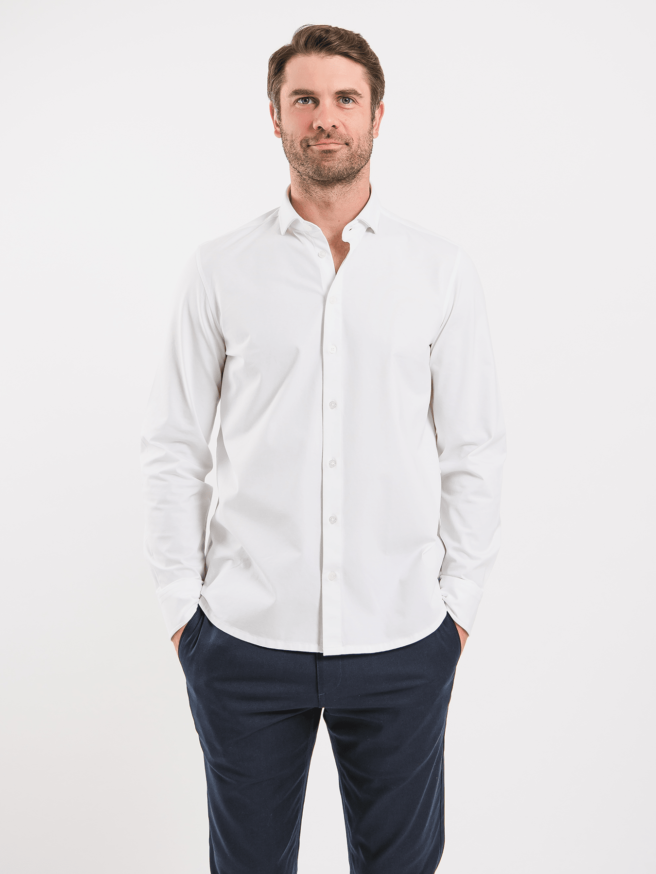 Men’s Shirt Regular Be Lenka Essentials - White - Barefoot Shoe Store