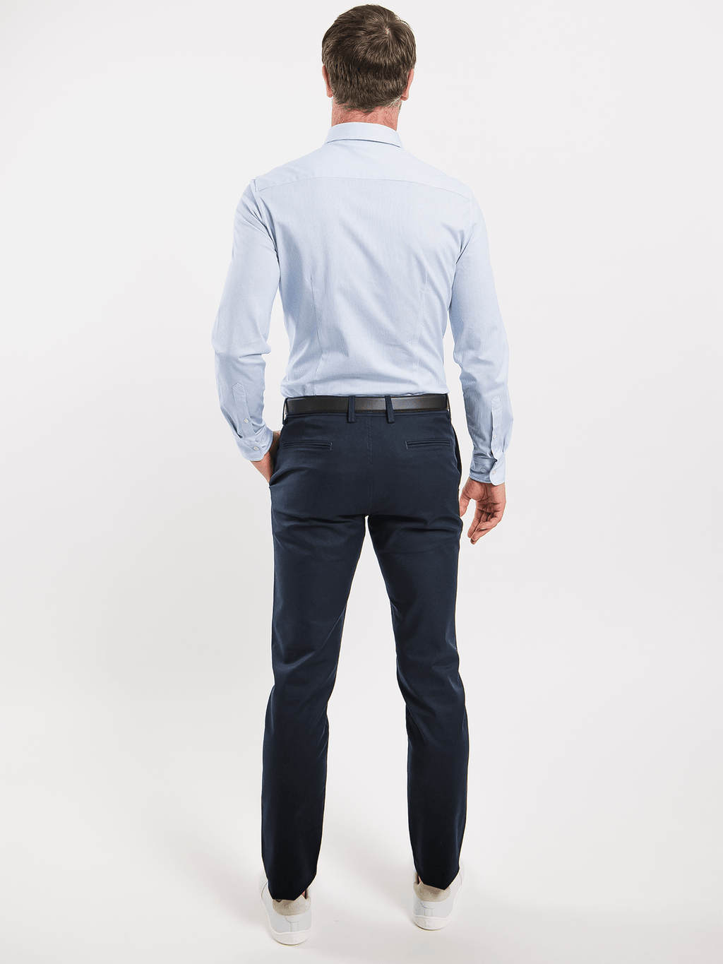 Men’s Shirt Slim Be Lenka Essentials - Blue and White - Barefoot Shoe Store