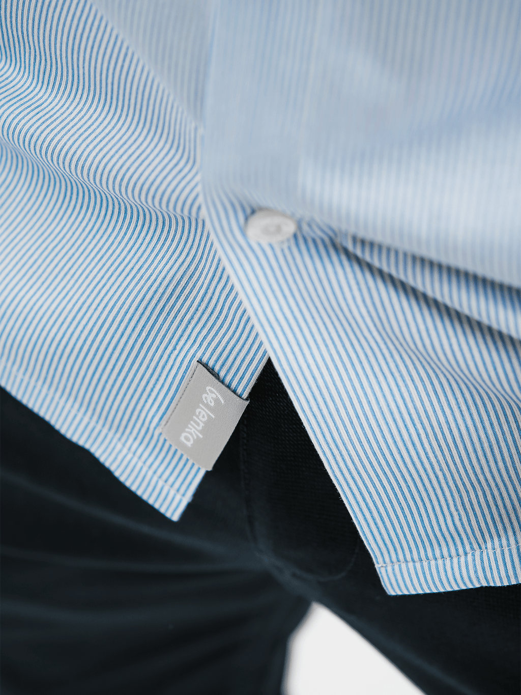 Men’s Shirt Slim Be Lenka Essentials - Blue and White - Barefoot Shoe Store
