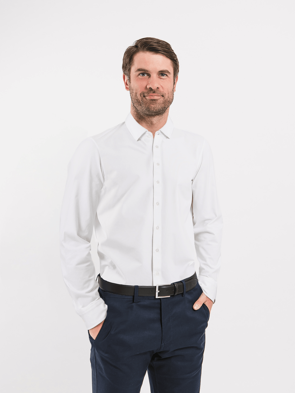 Men’s Shirt Slim Be Lenka Essentials - White - Barefoot Shoe Store