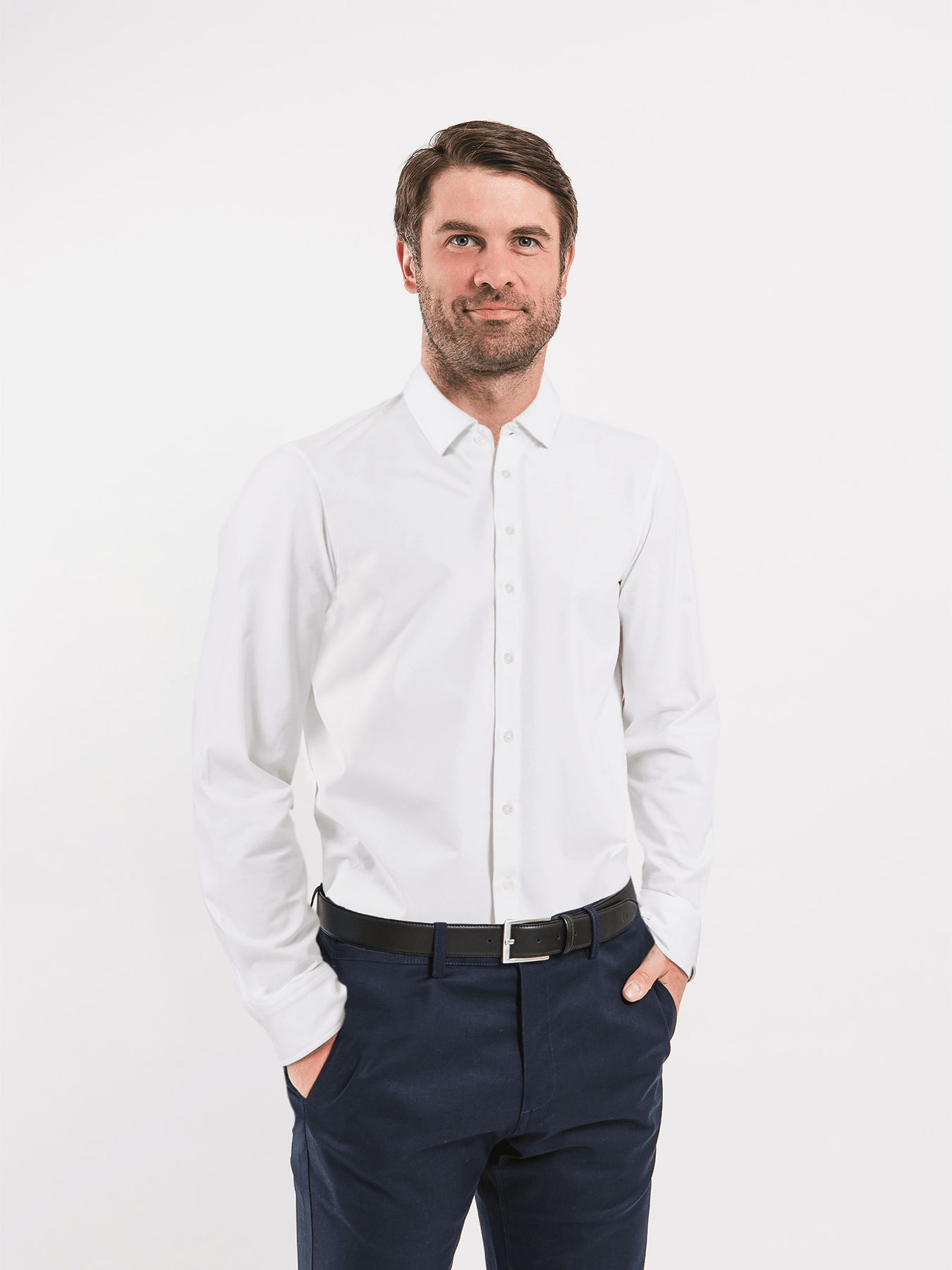 Men’s Shirt Slim Be Lenka Essentials - White - Barefoot Shoe Store