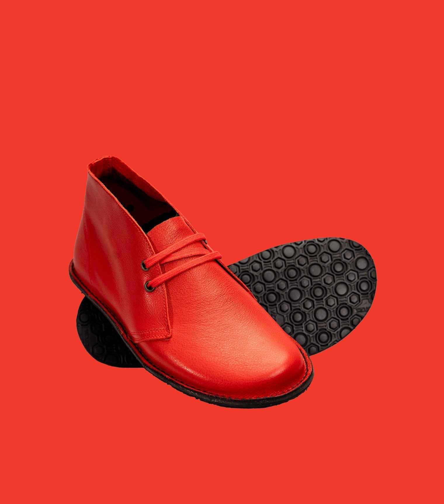 Red Barefoot Desert Boots | Barefoot Pals - Barefoot Shoe Store