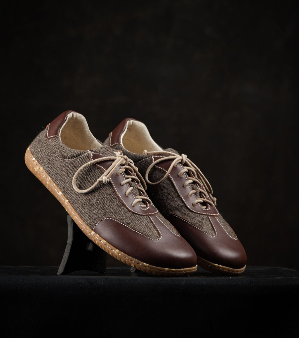 Sneaky Ninjas | Yak Wool and Leather Barefoot Retro Trainers - Barefoot Shoe Store