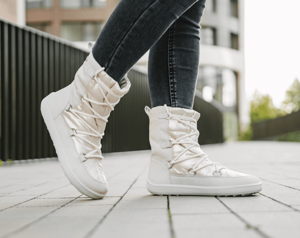 Winter Barefoot Boots Be Lenka Snowfox Woman - Pearl White - Barefoot Shoe Store