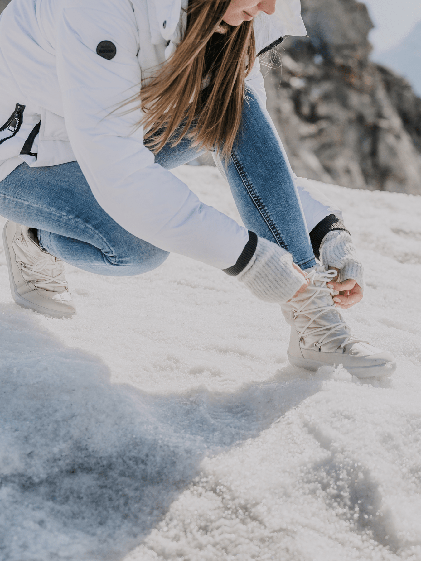 Winter Barefoot Boots Be Lenka Snowfox Woman - Pearl White - Barefoot Shoe Store