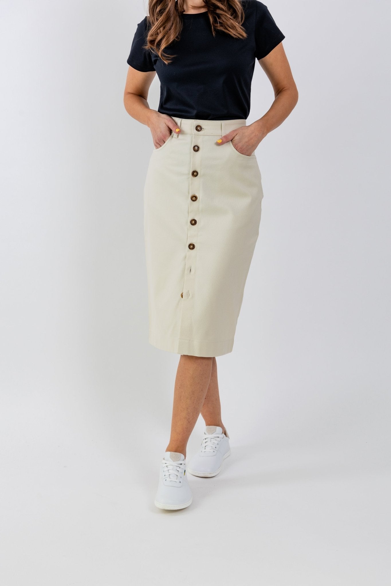 Women's Midi Skirt Be Lenka Essentials - Creme - Barefoot Shoe Store