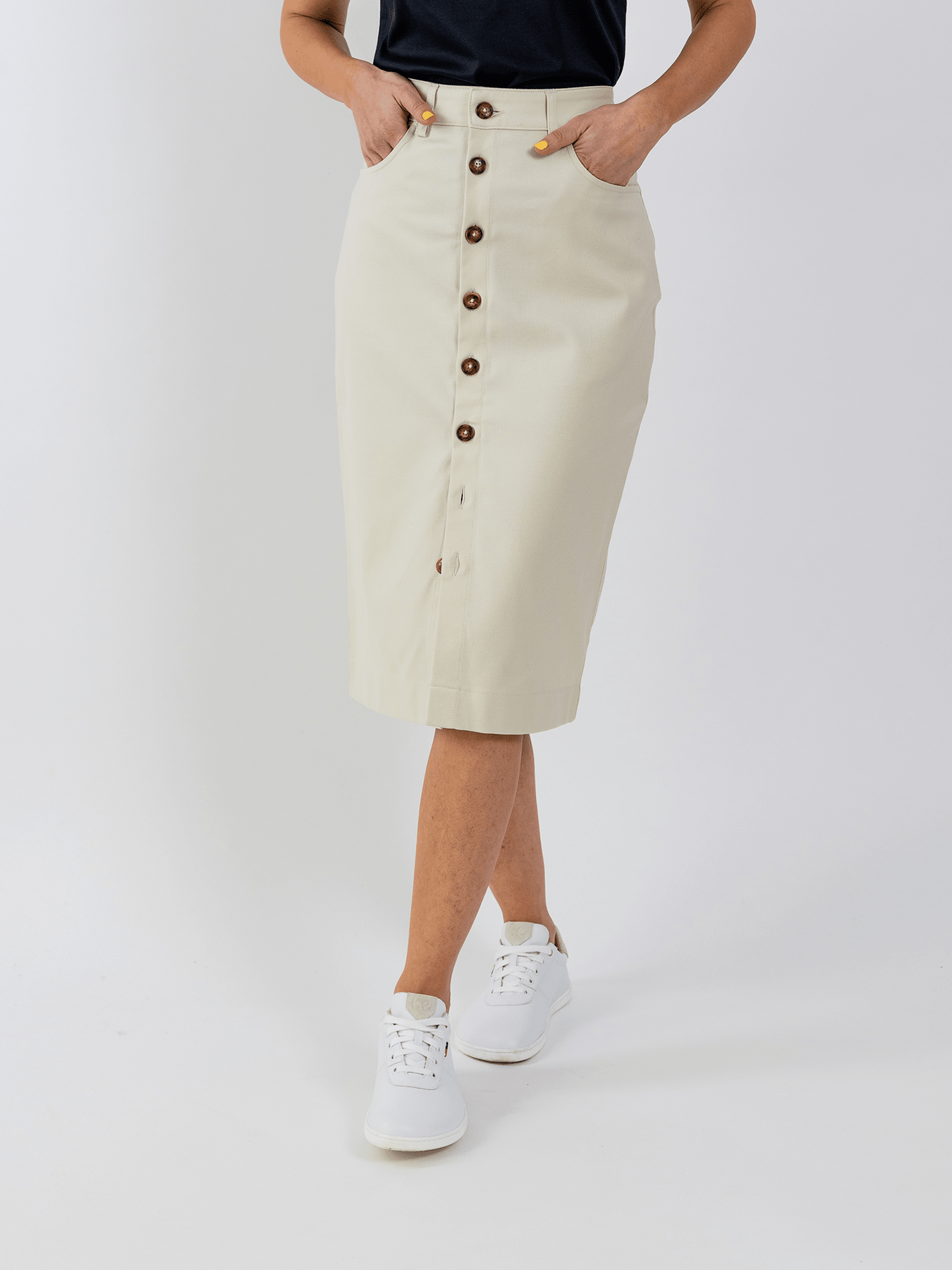 Women's Midi Skirt Be Lenka Essentials - Creme - Barefoot Shoe Store