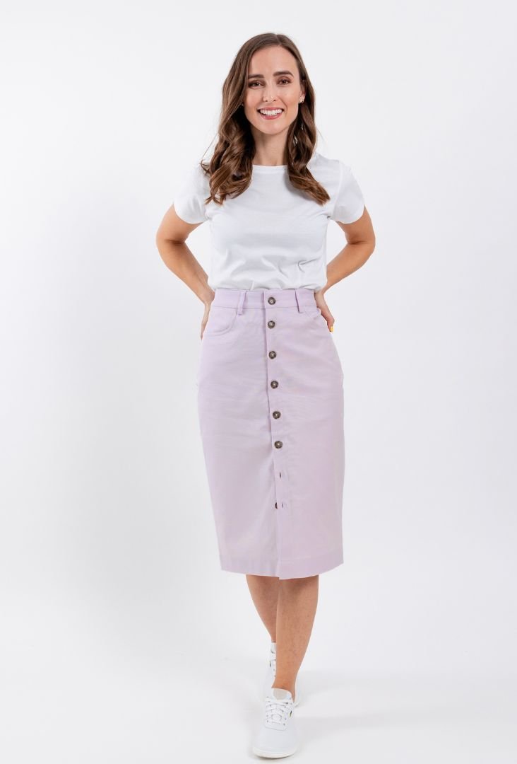 Women's Midi Skirt Be Lenka Essentials - Light Lilac - Barefoot Shoe Store