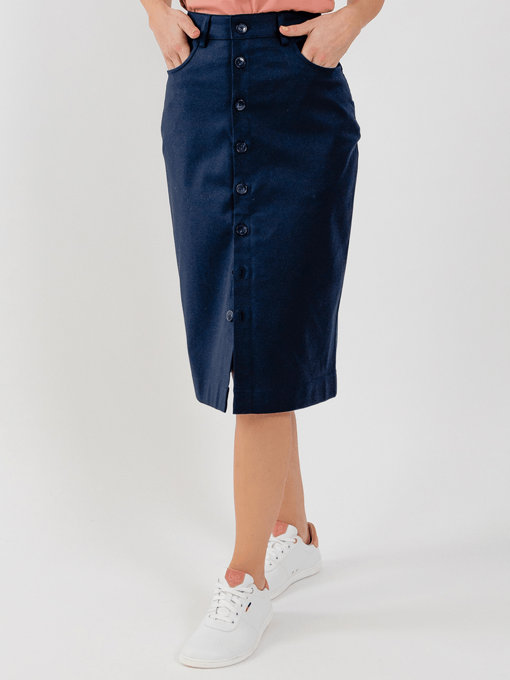 Women's Midi Skirt Be Lenka Essentials - Navy - Barefoot Shoe Store
