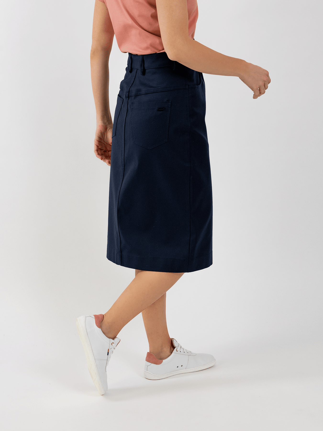 Women's Midi Skirt Be Lenka Essentials - Navy - Barefoot Shoe Store