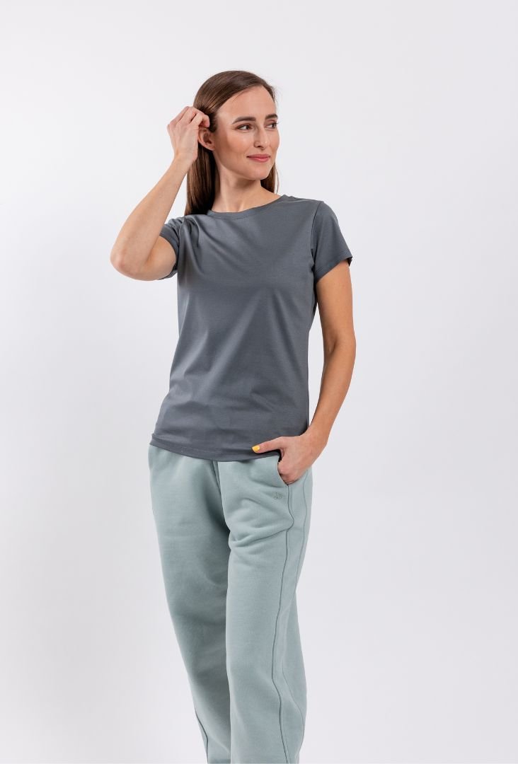 Women's Round Neck t-shirt Be Lenka Essentials - Grey - Barefoot Shoe Store