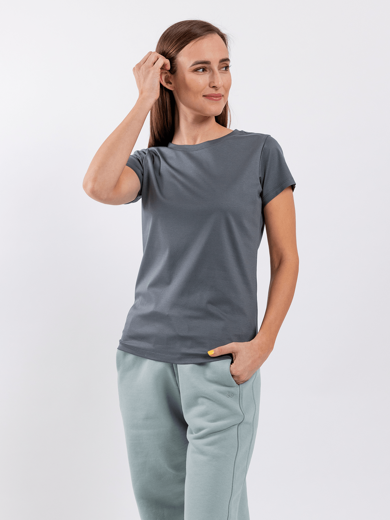 Women's Round Neck t-shirt Be Lenka Essentials - Grey - Barefoot Shoe Store