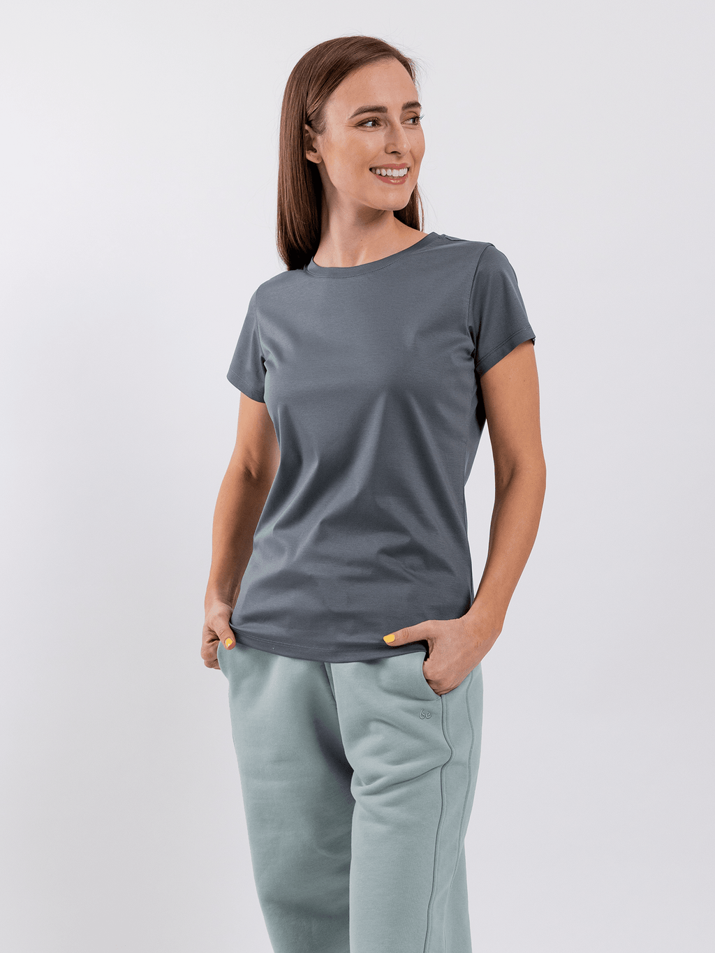Women's Round Neck t-shirt Be Lenka Essentials - Grey - Barefoot Shoe Store