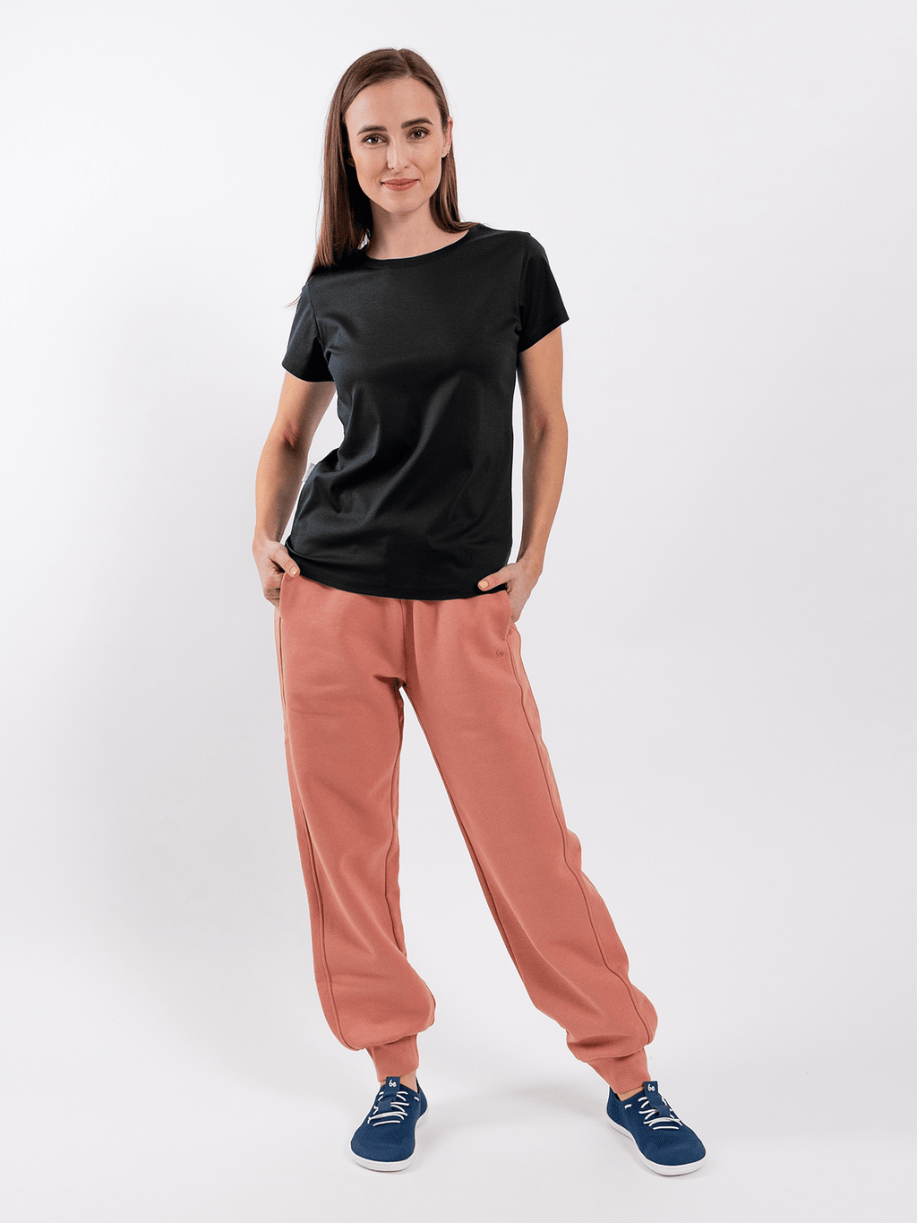 Women's Round Neck t-shirt Be Lenka Essentials - Jet Black - Barefoot Shoe Store
