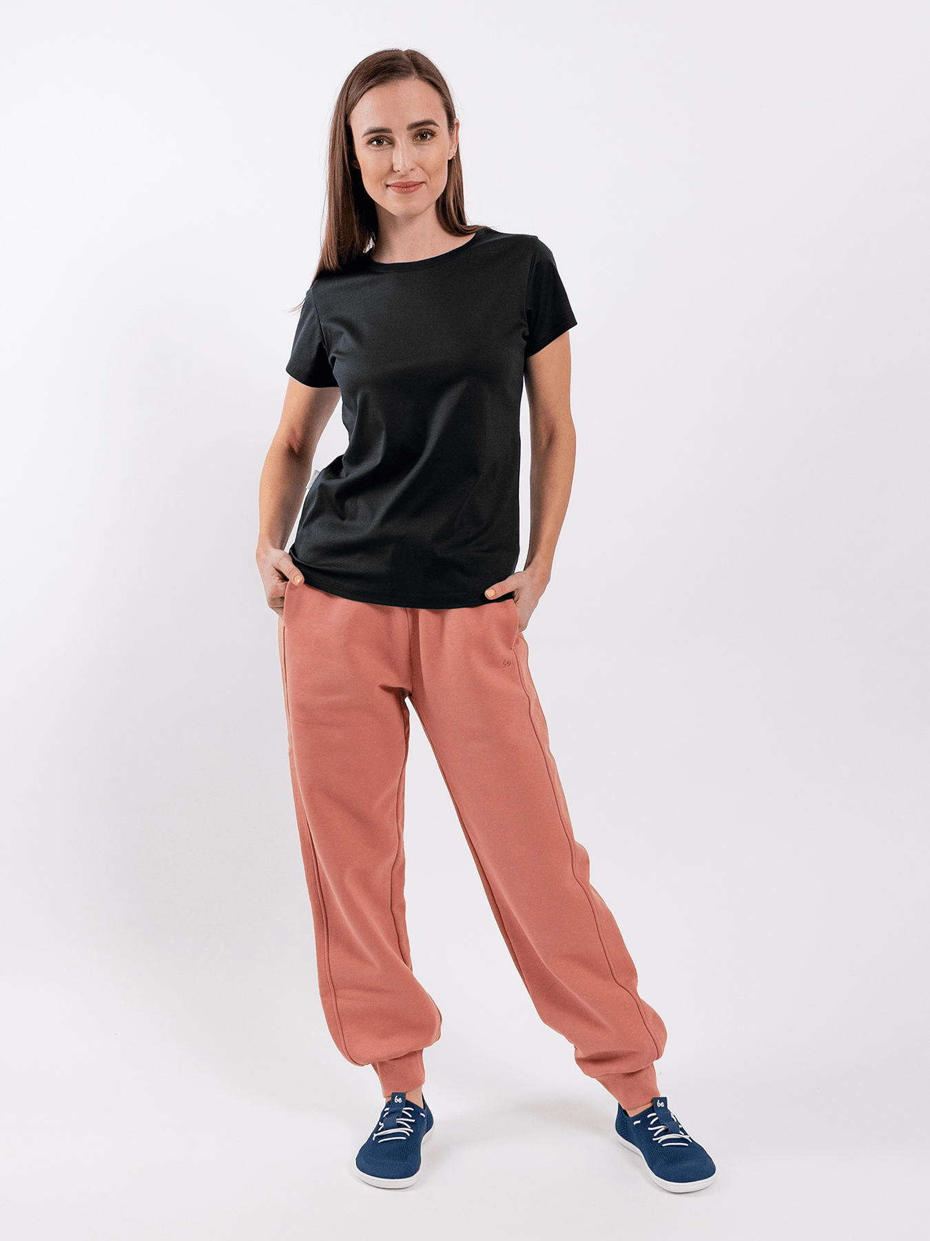 Women's Round Neck t-shirt Be Lenka Essentials - Jet Black - Barefoot Shoe Store