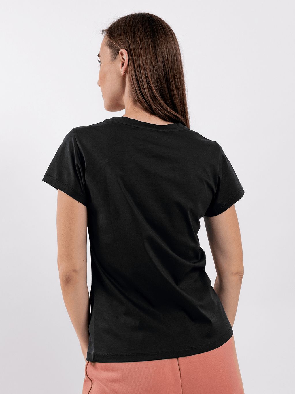 Women's Round Neck t-shirt Be Lenka Essentials - Jet Black - Barefoot Shoe Store