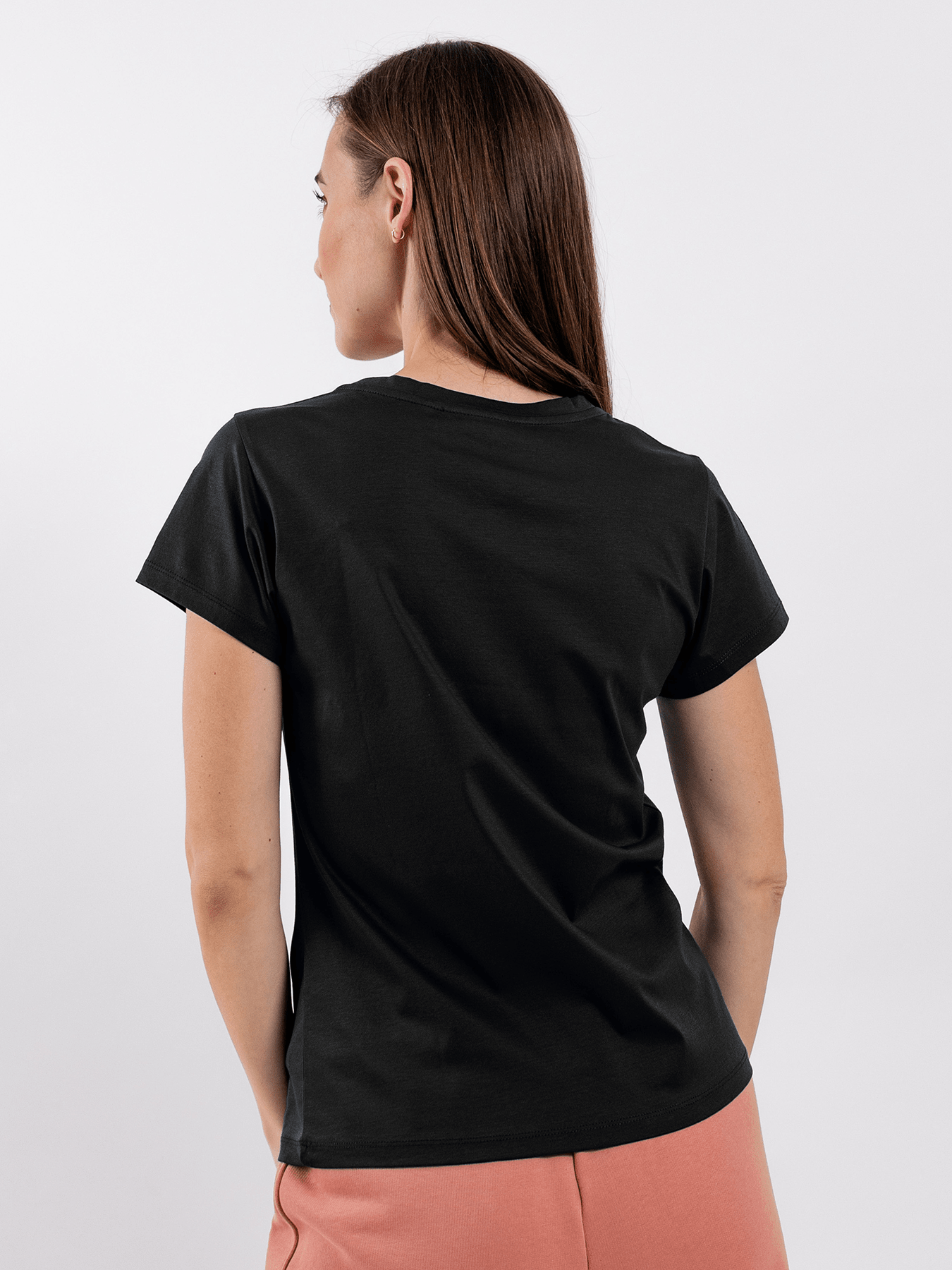 Women's Round Neck t-shirt Be Lenka Essentials - Jet Black - Barefoot Shoe Store