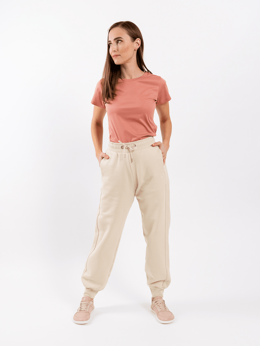 Women's Round Neck t-shirt Be Lenka Essentials - Salmon Pink - Barefoot Shoe Store