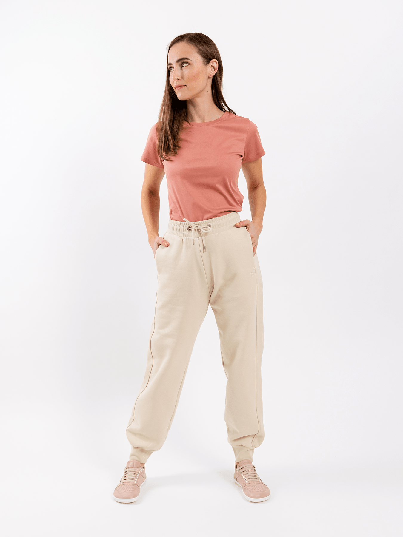 Women's Round Neck t-shirt Be Lenka Essentials - Salmon Pink - Barefoot Shoe Store