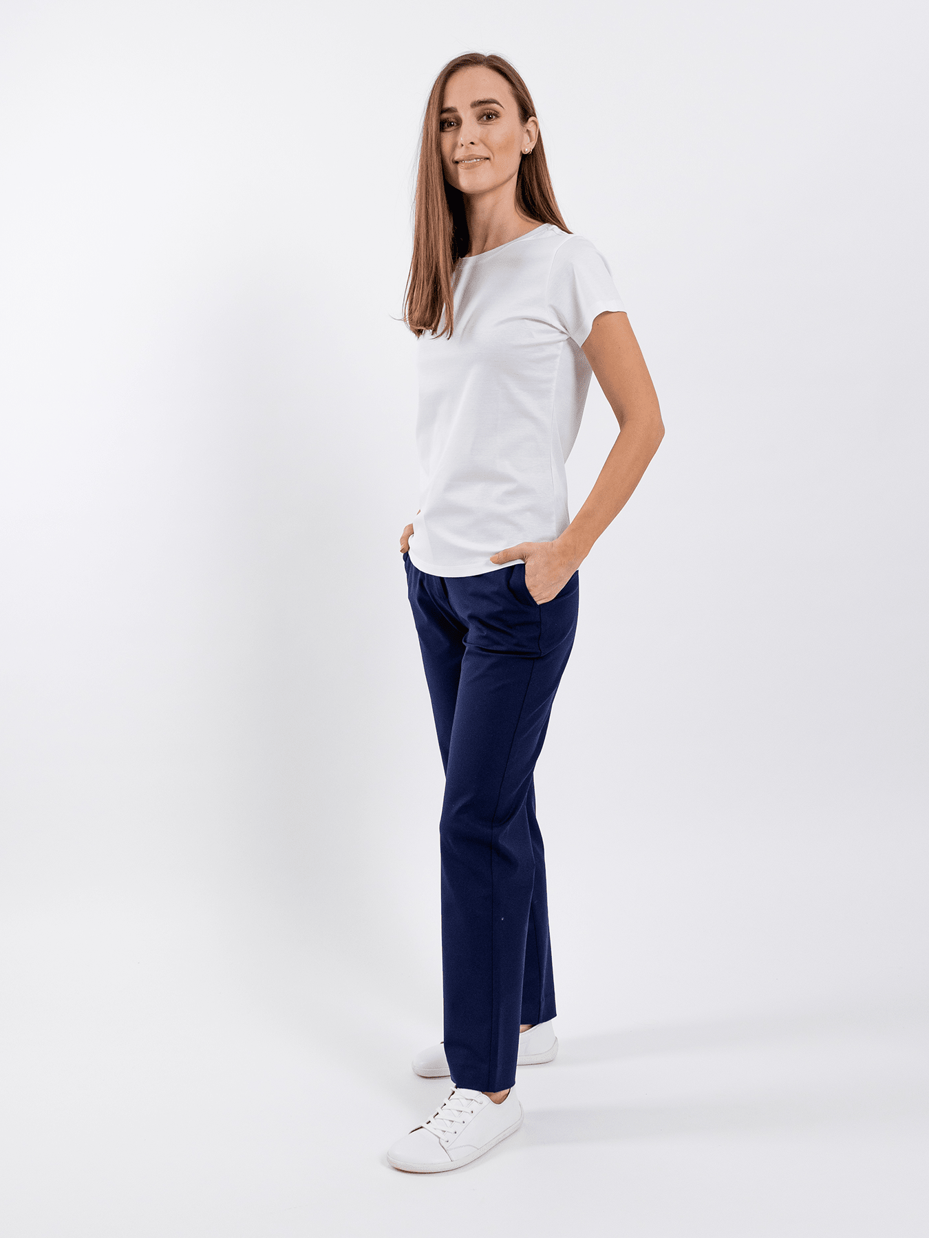 Women's Round Neck t-shirt Be Lenka Essentials - White - Barefoot Shoe Store