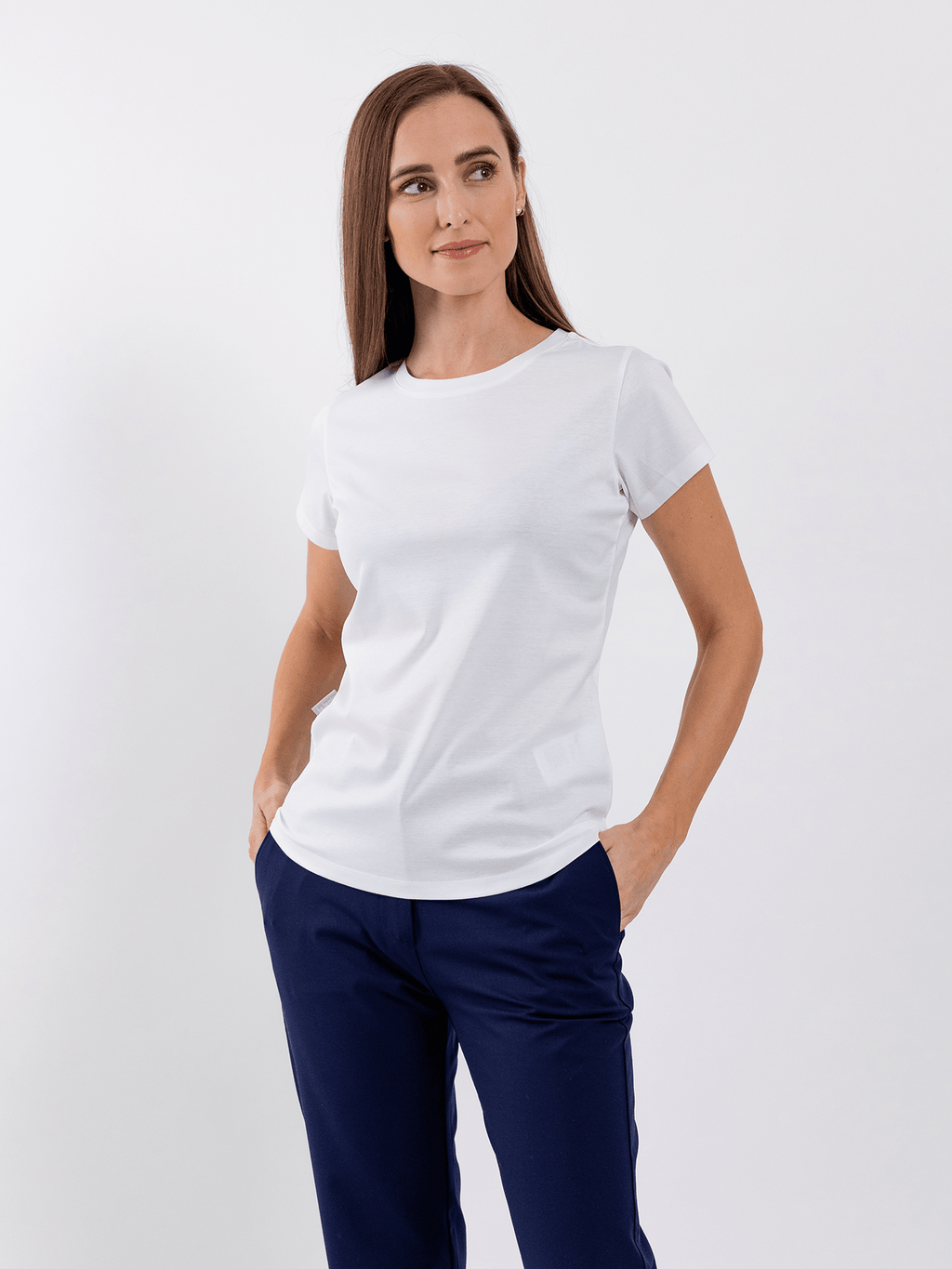 Women's Round Neck t-shirt Be Lenka Essentials - White - Barefoot Shoe Store